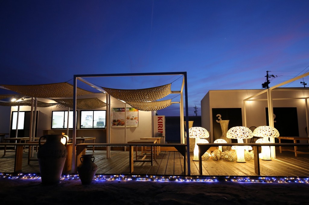 三重県津市　建築家との家づくり専門店　アポア　海の家　APOA　HALLO　プロジェクションマッピング
